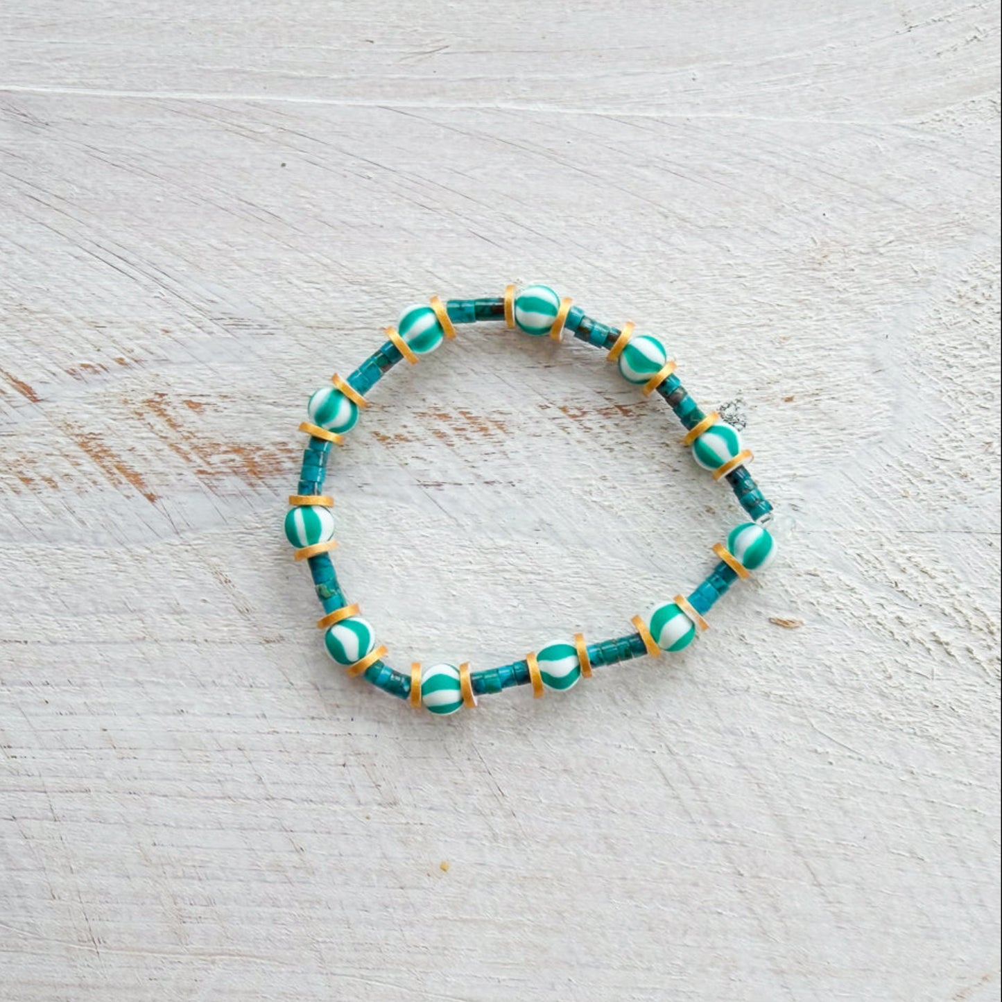 Turquoise beaded bracelet