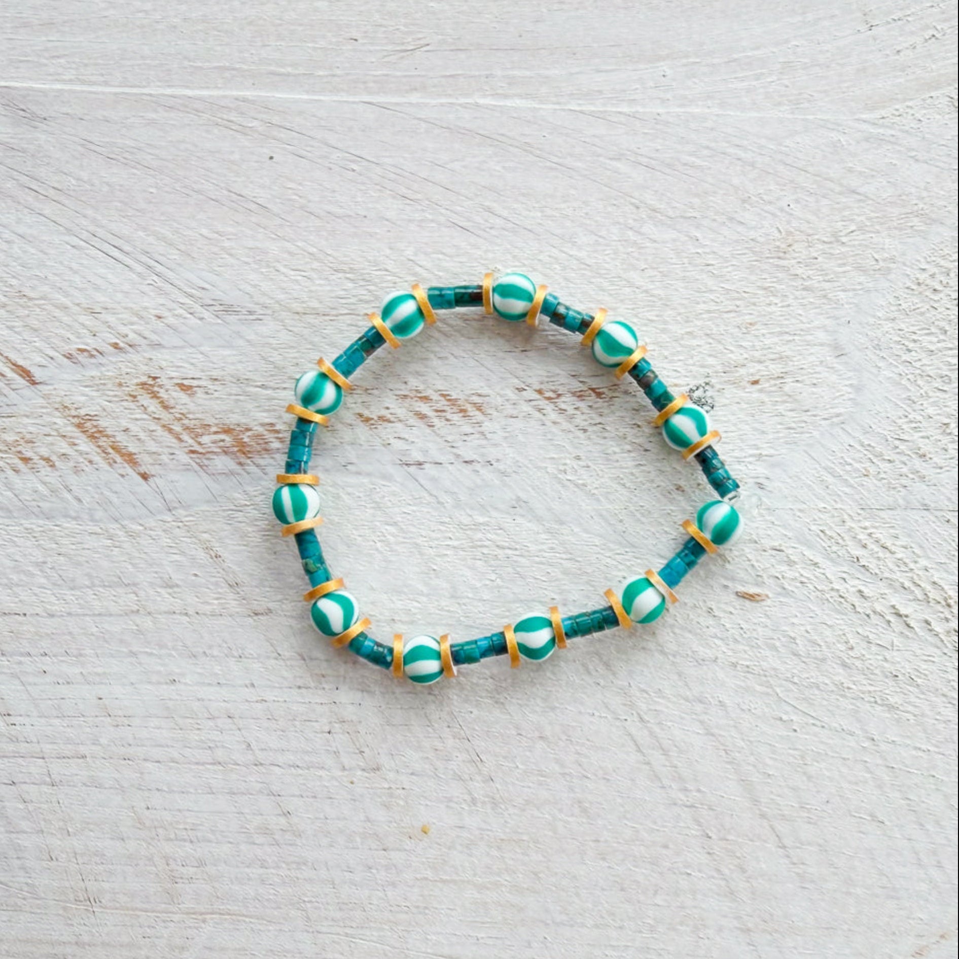 Turquoise beaded bracelet