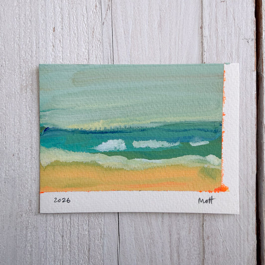 I Love This Beach acrylic painting - limited edition