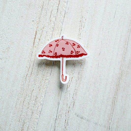 Pink Umbrella Vinyl Sticker
