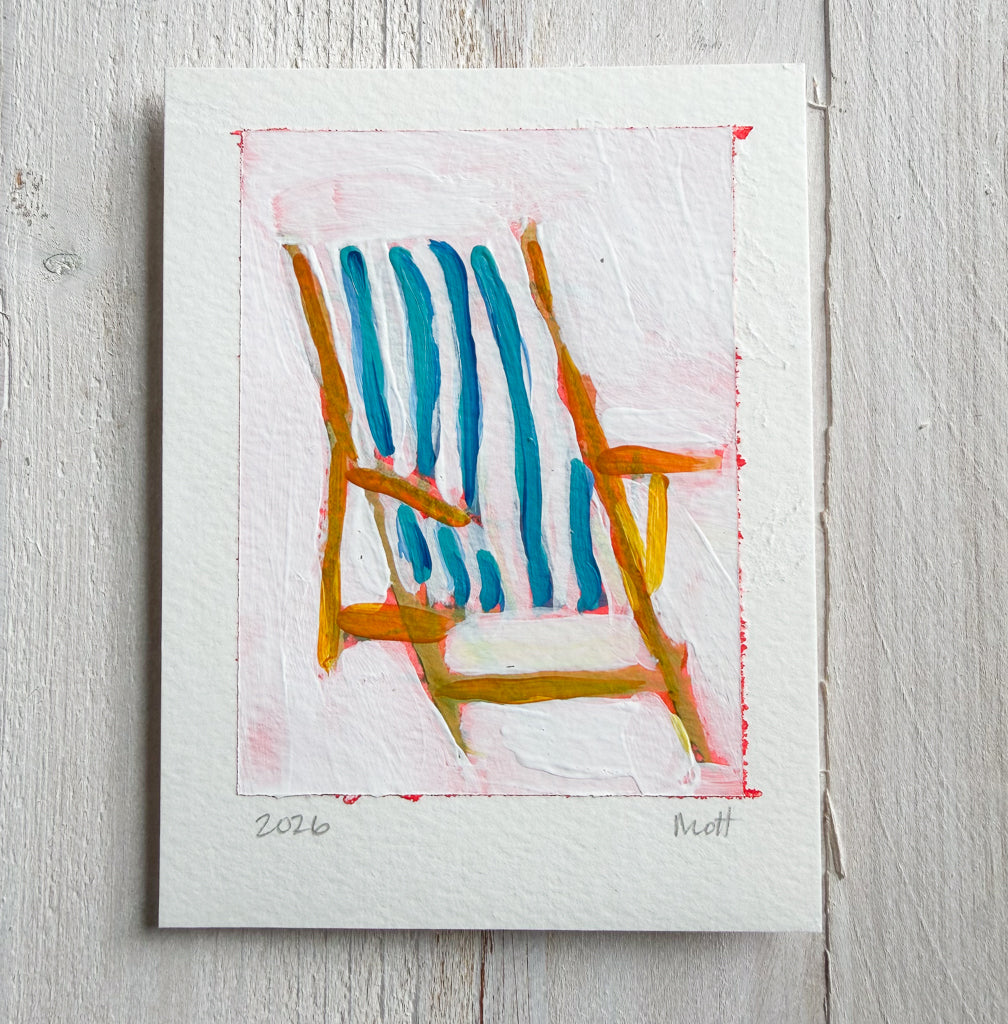 Beach Chair acrylic painting - limited edition