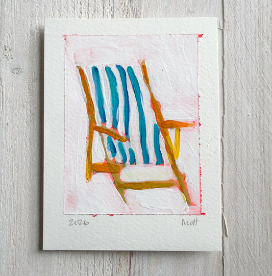 Beach Chair acrylic painting - limited edition