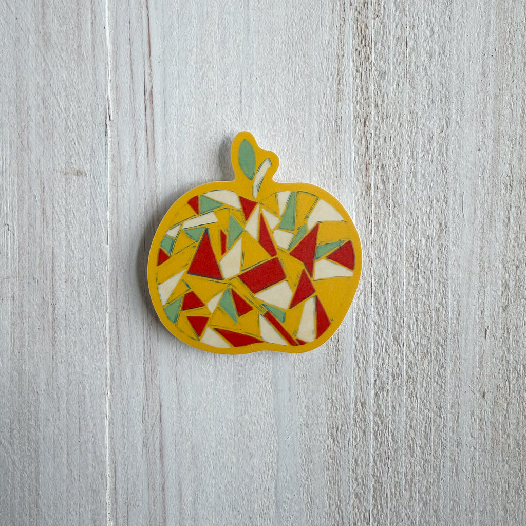 Geometric Apple Vinyl Sticker