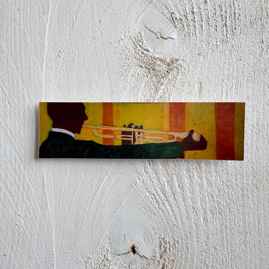 Jazz Man Painting Vinyl Sticker