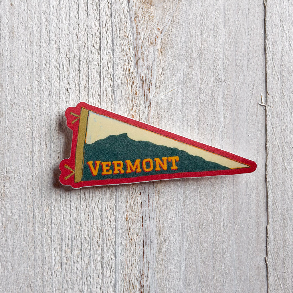 Vermont Pennant Flag Vinyl Sticker