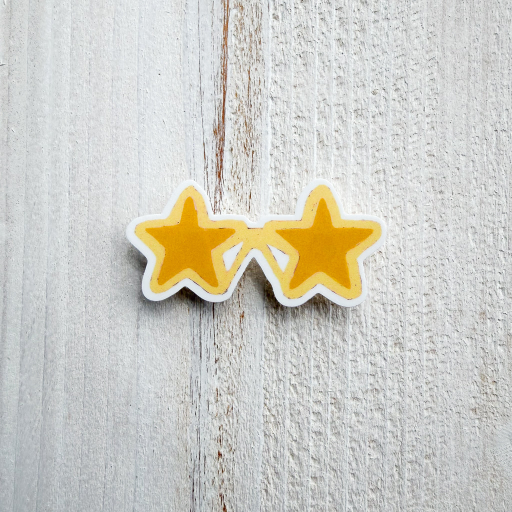 Yellow Star Shades Sticker