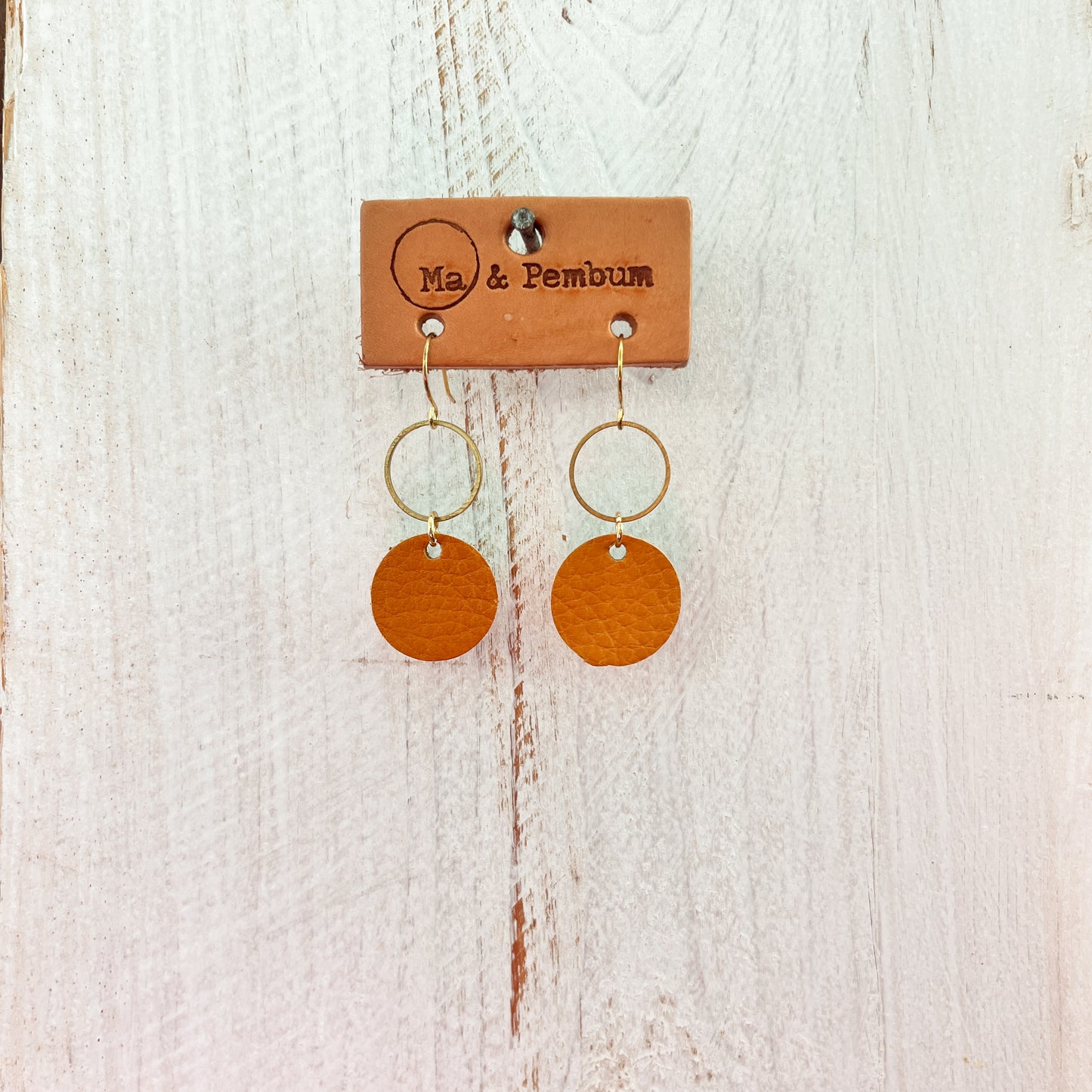 Leather Tower Earrings in Solis